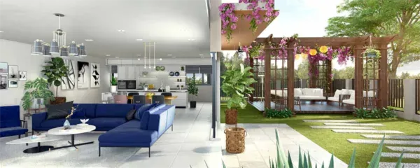 Spanish Gardens by Water - Living Room (Artist Impression)
