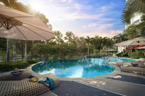 Flora Rosa - Poolside View (Artist's Impression)