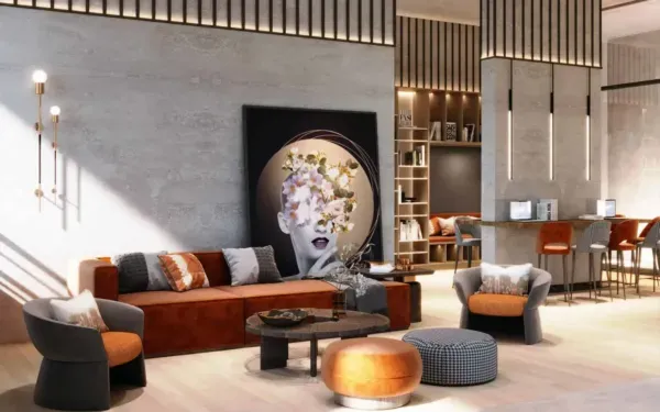 Skylon Residences - Co-working space lounge