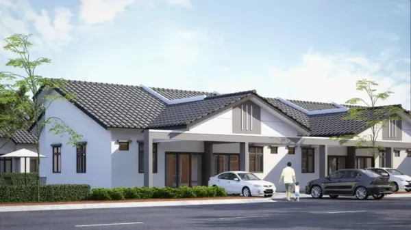 Taman Anjung Sungai Petai - Single Storey Affordable Terrace House (Artist's Impression)