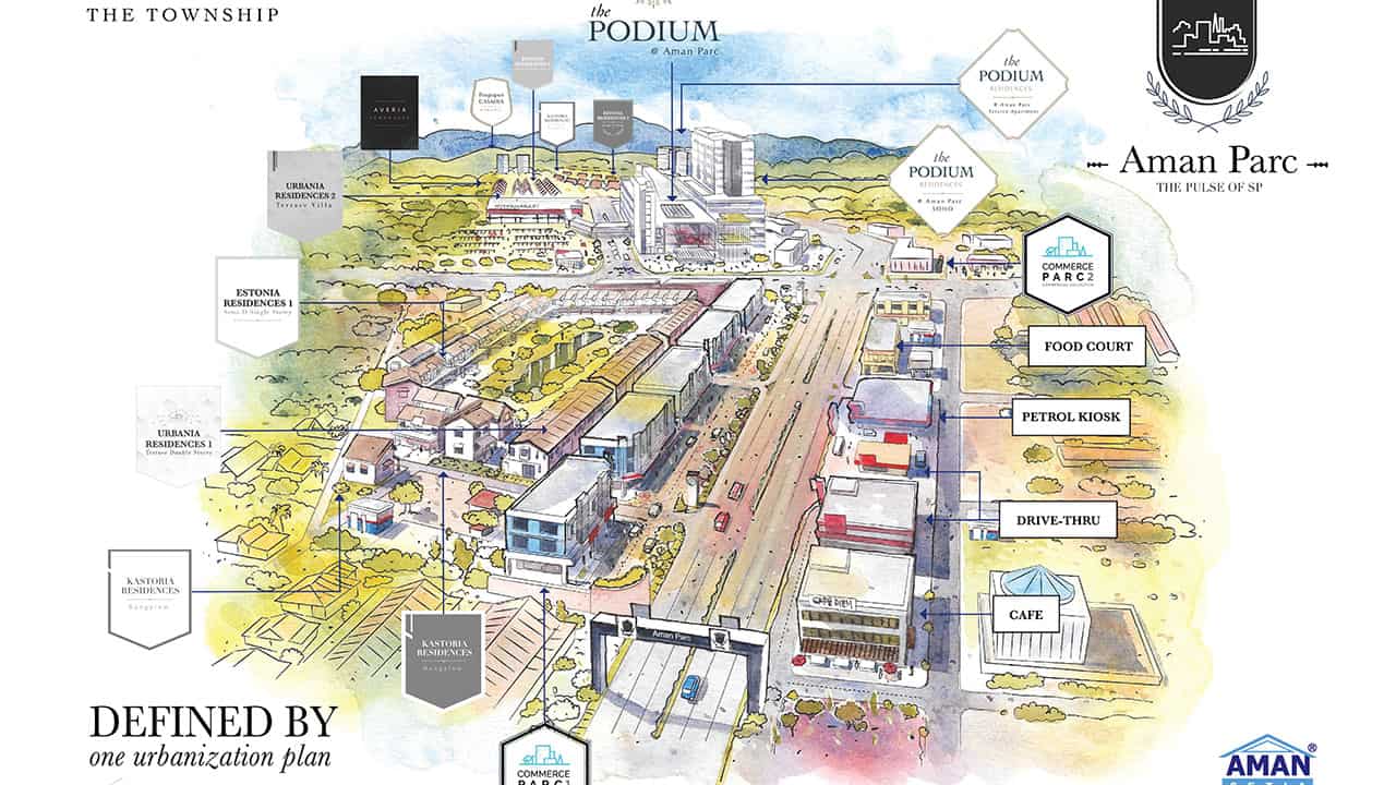 An image of Aman Parc Township Layout (Artist's Impression)