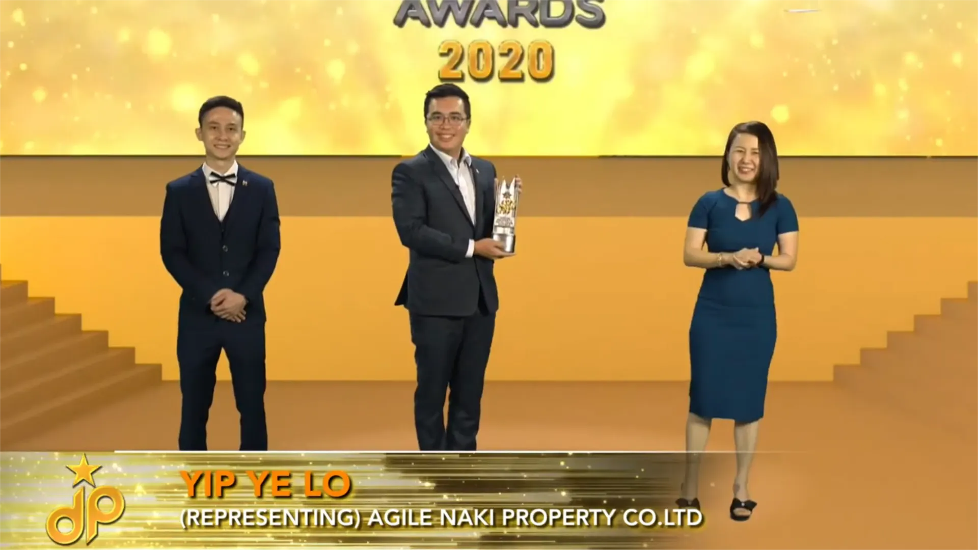 Agile Sky Residence by Agile Naki Property Co.Ltd - Best Lux Lifestyle Development Cambodia 2020 - Yip Ye Lo (Director of Sales & Marketing, Agile International) receives award - Winner's Image