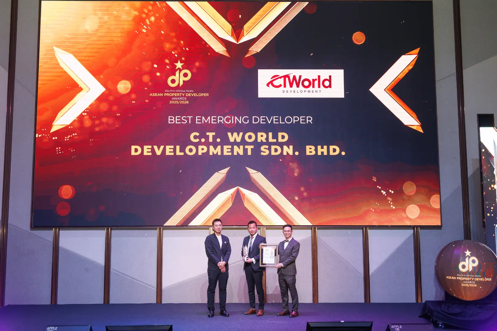 C.T. World Development Sdn. Bhd. - Best Emerging Developer 2025/2026 - Khor Ken Yeon (Director) receiving award - Winner's Image