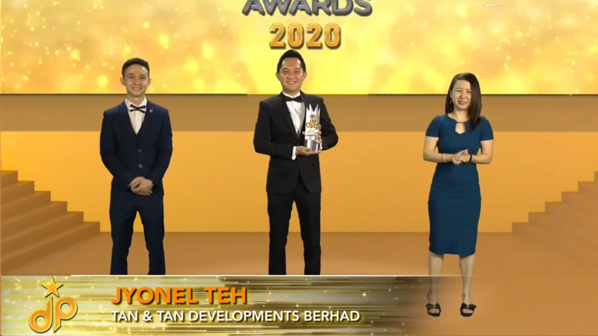 Tan & Tan Developments Berhad - Best Developer Award 2020 - Jyonel teh - Manager (Group Sales) receives award - Winner's Image