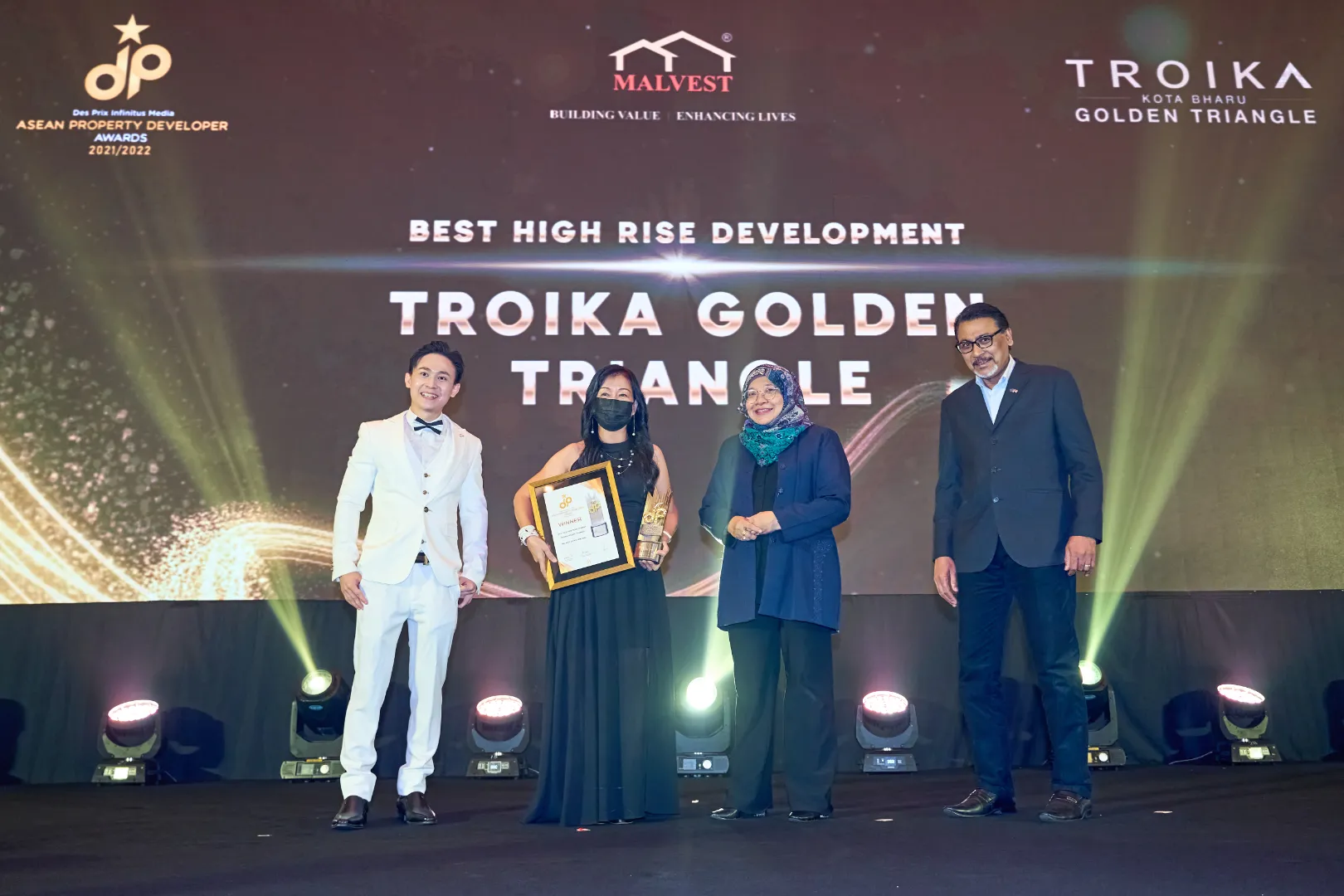 Troika Golden Triangle by Malvest Group Sdn. Bhd. - Best High Rise Development 2021/2022 - Ms Koay Phaik Ai (Senior Marketing Manager & Group Accountant) receives award - Winner's Image