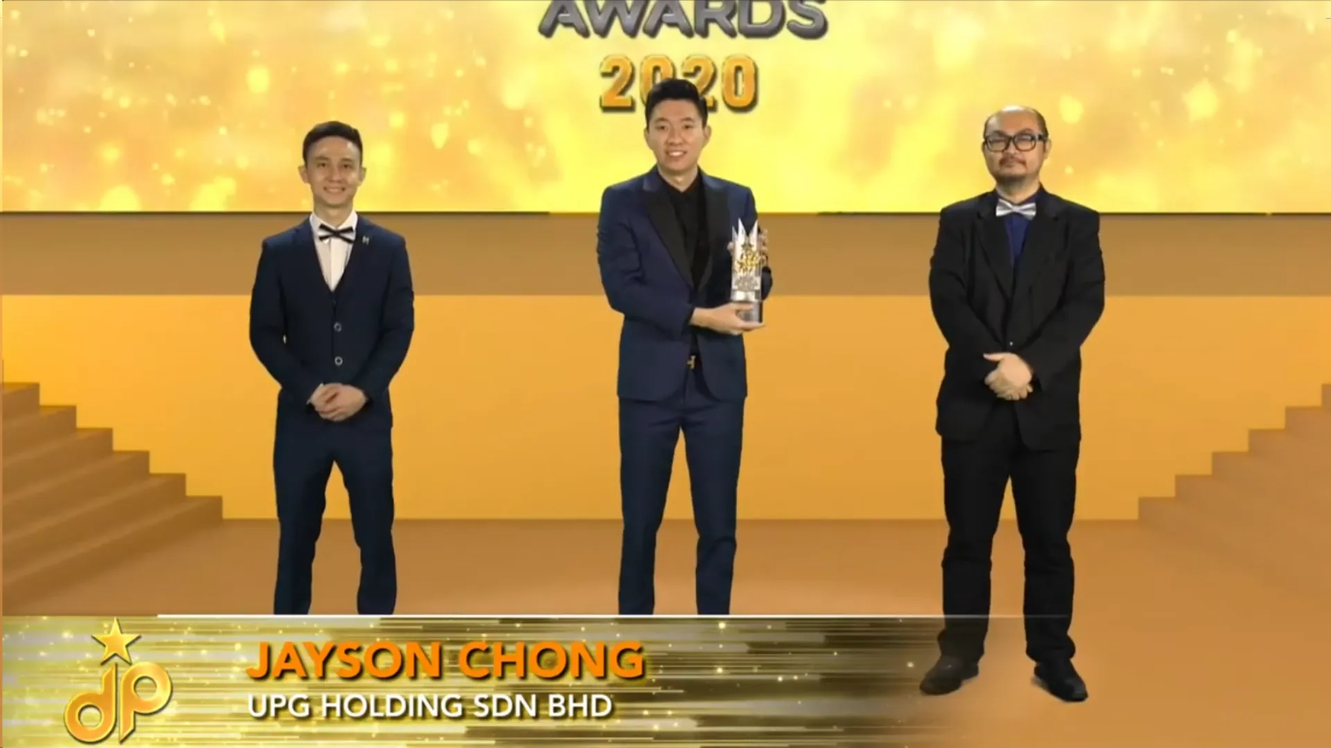 UPG Holding Sdn Bhd - Best Real Estate Investment Consultancy 2020 - Jayson Chong (Founder) receives award - Winner's Image