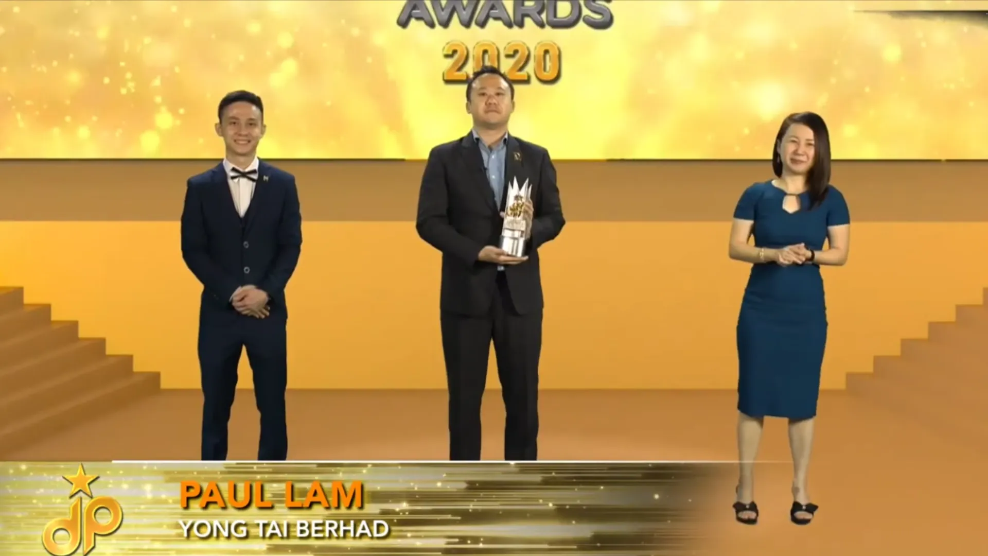 Yong Tai Berhad - Innovative Developer Award 2020 - Mr. Paul Lam (Chief Financial Officer) receives award - Winner's Image